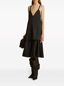 KHAITE The Bab mini-jurk met open rug - Zwart