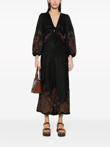 Dorothee Schumacher Midi-jurk met borduurwerk - Zwart