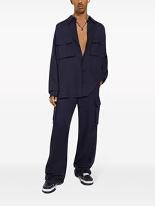 Dolce & Gabbana Linnen mid waist cargo broek - Blauw