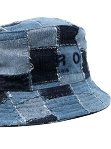 IRO patchwork denim bucket hat - Blauw