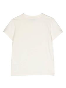 Moschino Kids Katoenen T-shirt met logopatch - Beige