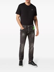 Philipp Plein Straight jeans met doodskopprint - Zwart