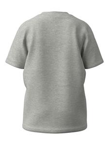 Diesel Kids Katoenen T-shirt met logoprint - Grijs