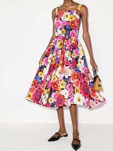 Dolce & Gabbana Midi-jurk met bloemenprint - Roze