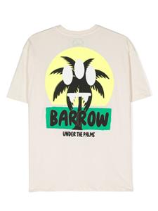 Barrow kids Katoenen T-shirt met logoprint - Beige
