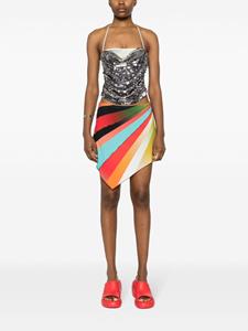 SIEDRES asymmetric-design skirt - Groen