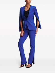 Karl Lagerfeld Mid waist flared broek met enkelsplit - Blauw
