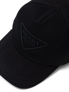 Prada Honkbalpet met geborduurd logo - Zwart