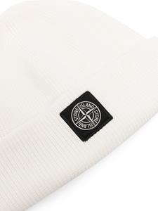 Stone Island Muts met kompas patroon - Wit