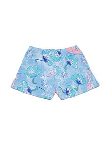 Marni Kids Shorts met bloemenprint - Blauw