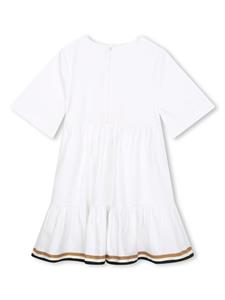 BOSS Kidswear Mini-jurk met vlinderprint - Wit