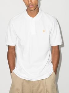 Carhartt WIP Poloshirt met geborduurd logo - Wit