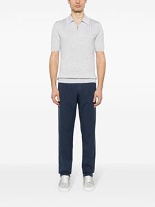 Eleventy short-sleeve knitted polo shirt - Grijs