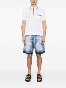 Dsquared2 open-knit polo shirt - Wit