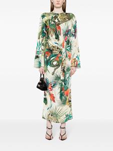 Roberto Cavalli jungle-print wrap dress - Veelkleurig