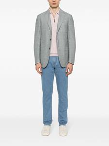 Canali Slim-fit jeans met logopatch - Blauw