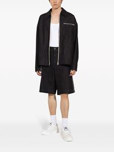 Dolce & Gabbana Denim bermuda shorts met logoplakkaat - Zwart