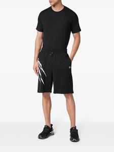 Plein Sport Shorts met elastische taille - Zwart
