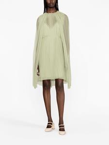 Gucci Plooi-jurk met cape - Groen