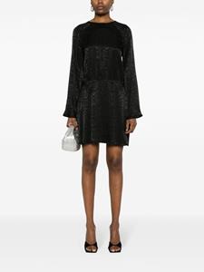 LIU JO patterned jacquard mini dress - Zwart