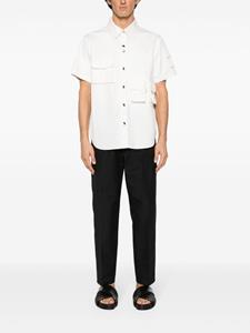 Jil Sander elasticated-waistband cotton trousers - Zwart