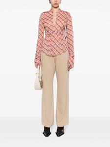 7 For All Mankind Tess high-rise straight-leg trousers - Beige