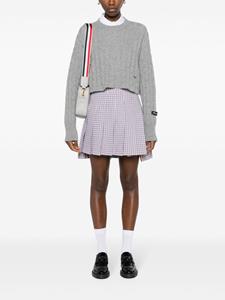 Thom Browne check-pattern pleated miniskirt - Wit