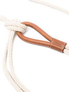 Polo Ralph Lauren leather-trim rope belt - Beige