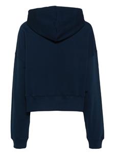 MSGM Cropped hoodie met logoprint - Blauw