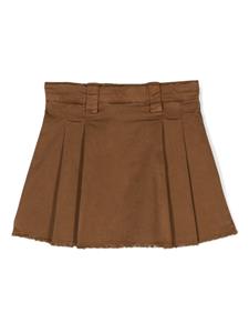 Aspesi Kids frayed-hem pleated skirt - Bruin