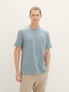 TOM TAILOR T-Shirt Langarmshirt in Melange Optik