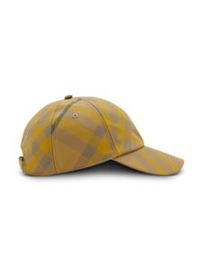 Burberry check-pattern cotton cap - Geel