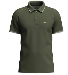Fynch Hatton  Contrast Polo Spring Dusty Olive