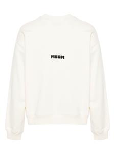 MSGM Katoenen sweater met logopatch - Beige