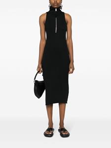 Thom Krom Midi-jurk met zijsplit - Zwart