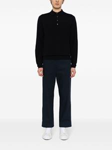 PS Paul Smith merino long-sleeve polo top - Blauw