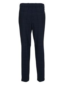 BOSS checked mid-rise tapered trousers - Blauw