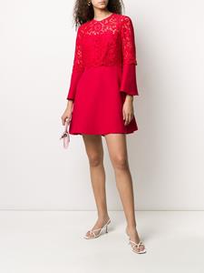 Valentino Garavani Mini-jurk met detail van kant - Rood