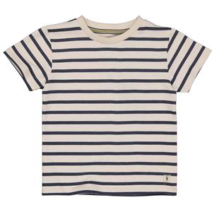 LEVV Little Jongens t-shirt - Mael - AOP blauw gestreept
