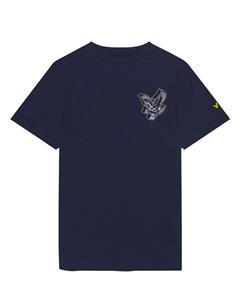 Lyle & Scott T-shirt 3D Graphic - Navy blauw