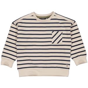 LEVV Little Jongens sweater - Merijn - AOP blauw gestreept