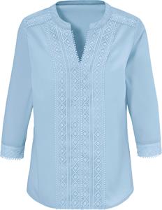 Your Look... for less! Dames Comfortabele blouse ijsblauw Größe