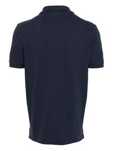 Maison Kitsuné Fox-patch piqué polo shirt - Blauw