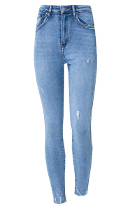 The Musthaves Skinny Jeans High Waist Damaged Light Blue