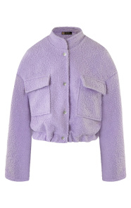 The Musthaves Bouclé Bomber Jacket Lila