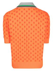 Kolor Poloshirt met geometrische print - Oranje