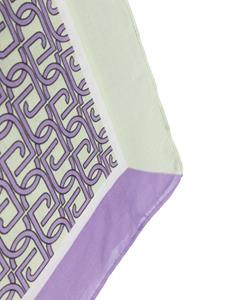 LIU JO logo-print modal scarf - Paars