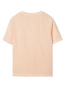 Burberry Kids EKD logo-embroidered cotton T-shirt - Oranje