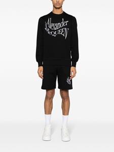 Alexander McQueen Sweater met geborduurd logo - Zwart