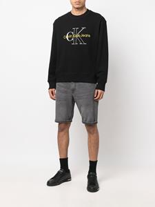 Calvin Klein Jeans Sweater met geborduurd logo - Zwart